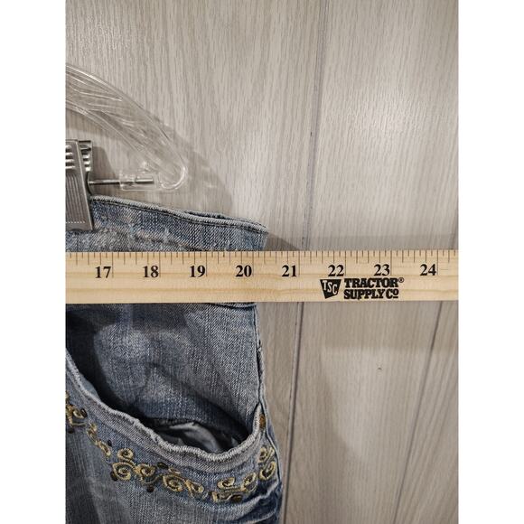 Y2K Women's Vanilla Star Jeans Boho Embroidered Stretchy Plus Size 24 Festival - Picture 4 of 6
